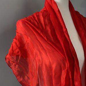 100% pure silk red scarf